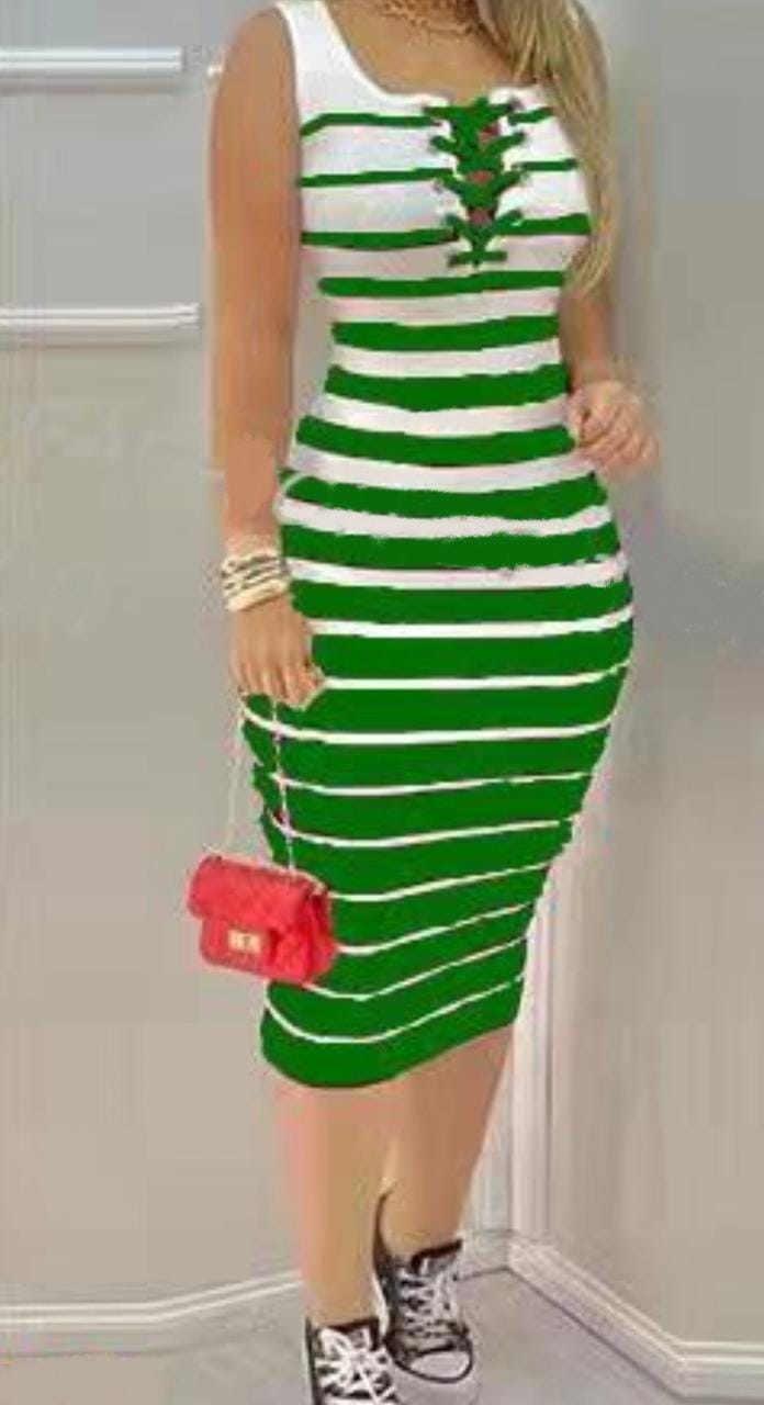 Stripes bodycon dress
