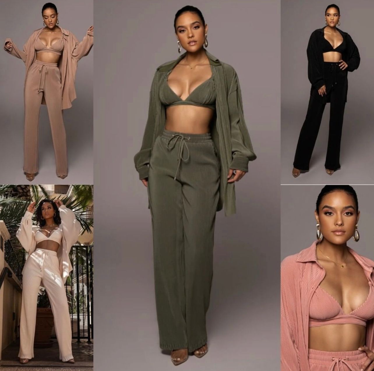 Ribbed 3 piece set.