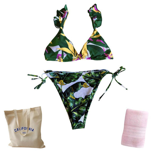 Tropical swimsuit.