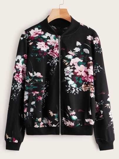 Black Floral jacket
