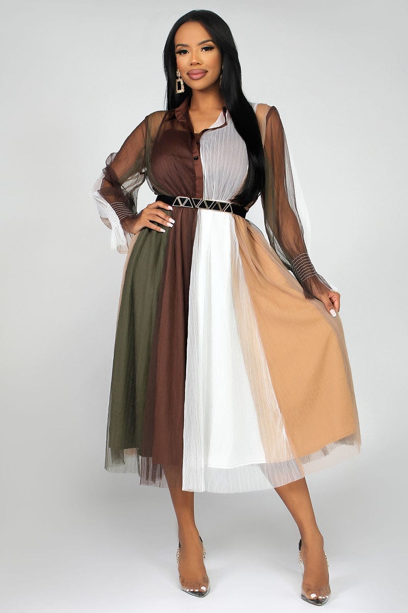 3 toned inner lined dress