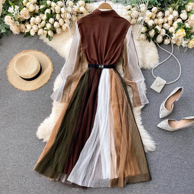 3 toned inner lined dress