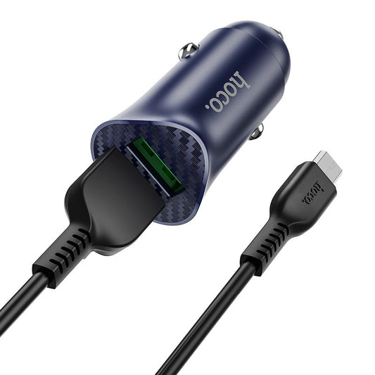 Car charger “Z39 Farsighted” QC3.0 dual port  with cable.