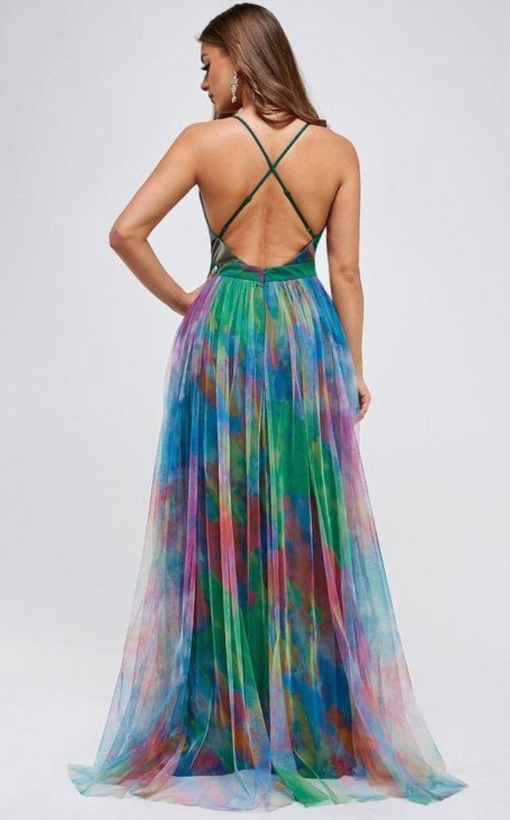 Tie-dye gauze summer styled dress.