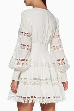 White midi dress