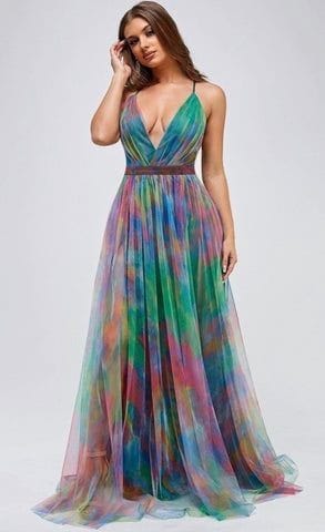 Tie-dye gauze summer styled dress.