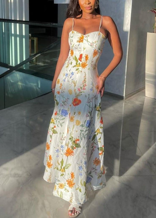 white floral summer dress