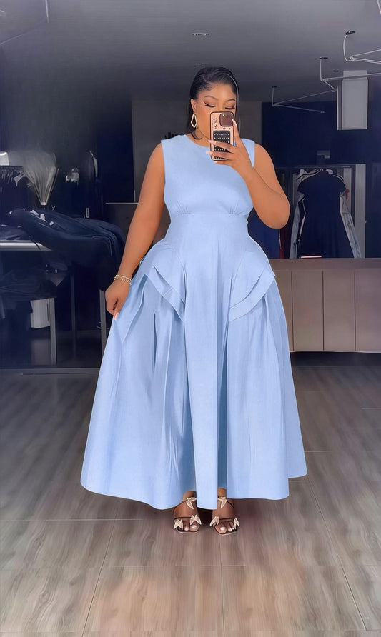 the blue short sleeves