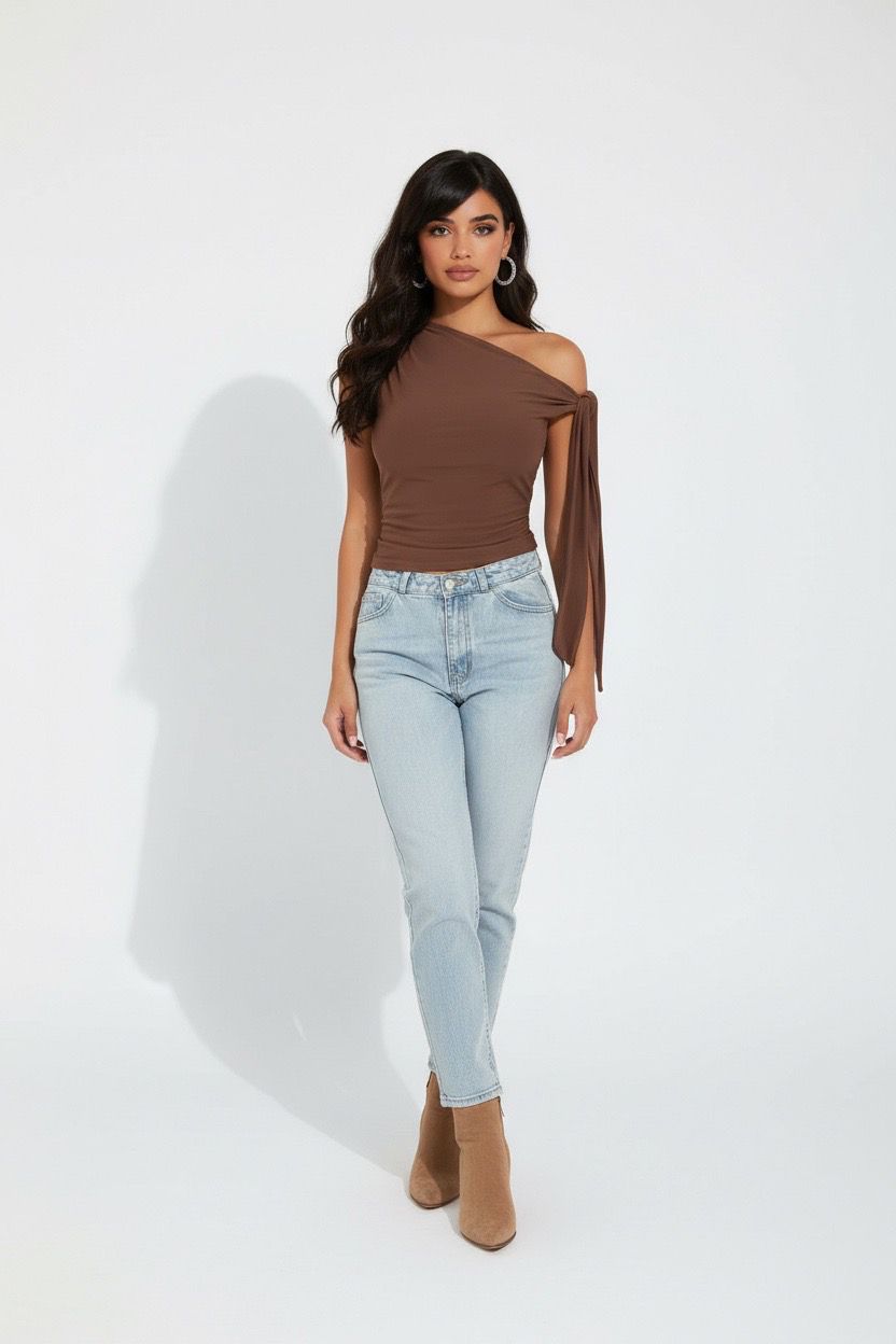 stylish top one shoulder off style