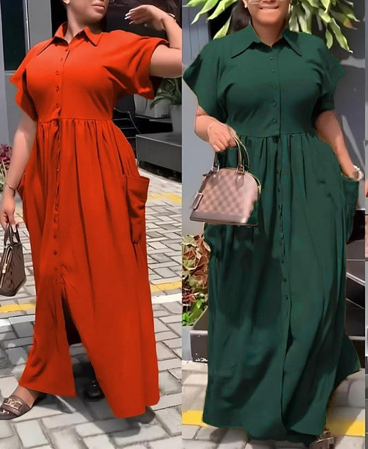 Relaxed Maxi shirt dress