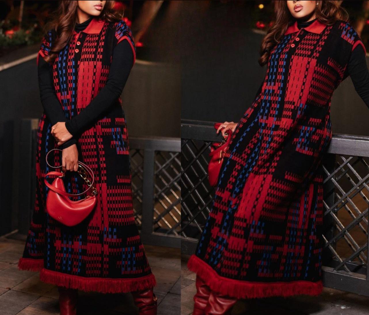 knitted collar dress