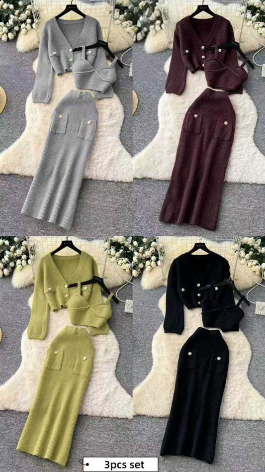 skirt and top 3 piece set