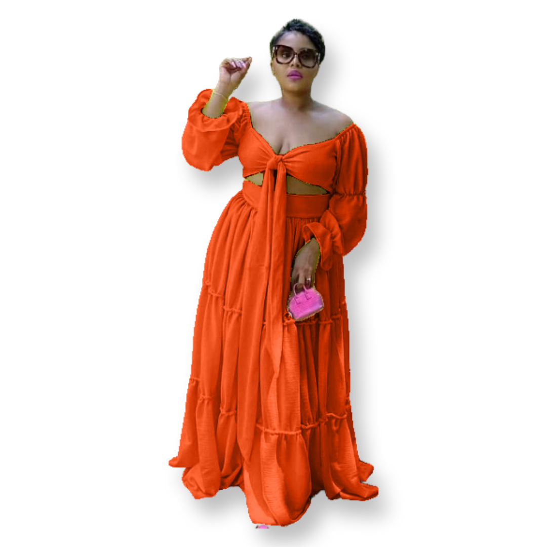 Full length linen dress