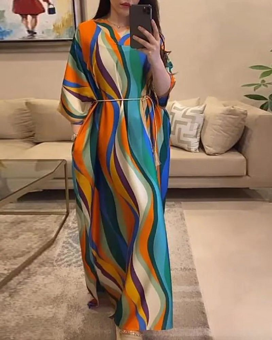 Color Block Maxi Dress