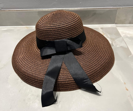 Broad Black ribbon hats