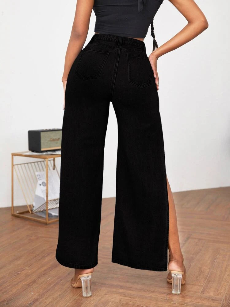 High Waist Split jeans