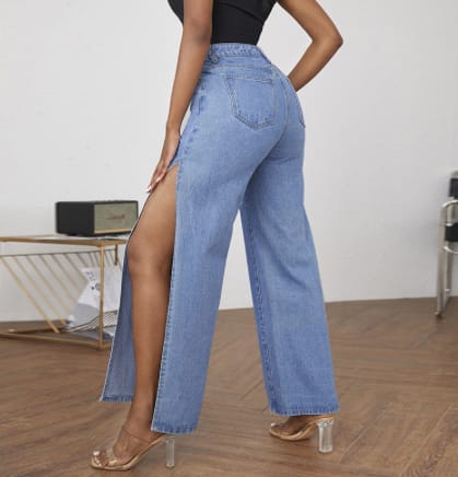 High Waist Split jeans