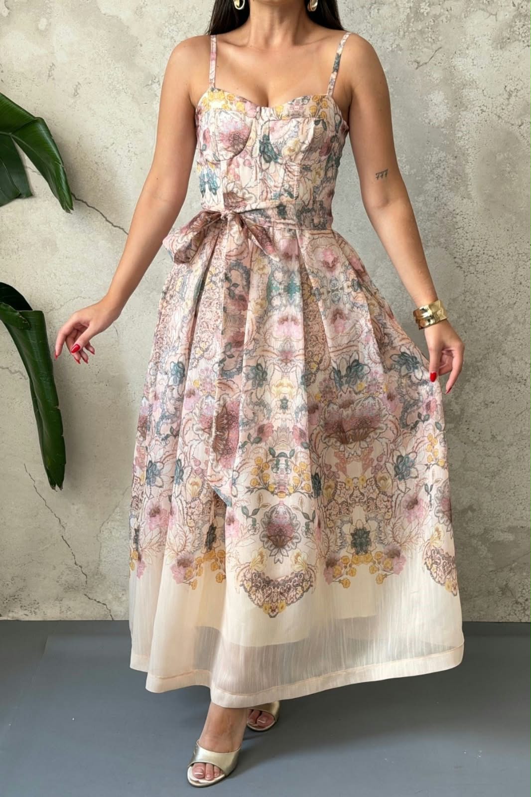 chiffon floral dress