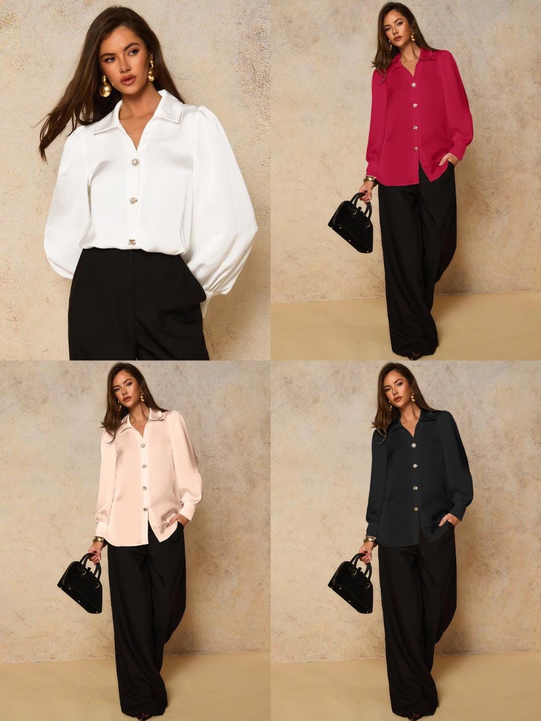 balloon sleeves blouse