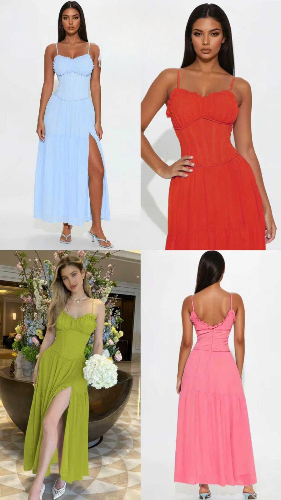 Side slit sleeveless dress