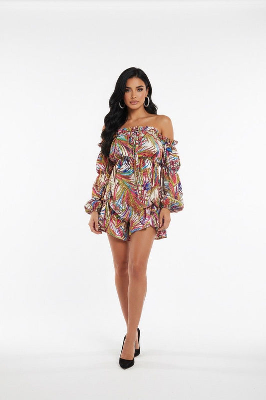 colourful midi dress
