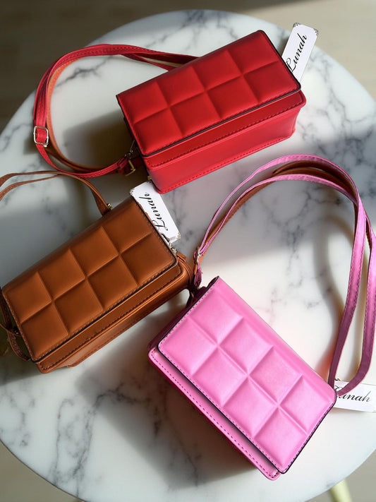 solid colour swank bag