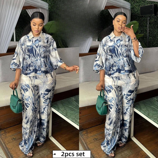 BLUE LEAF TWO PIECE SET