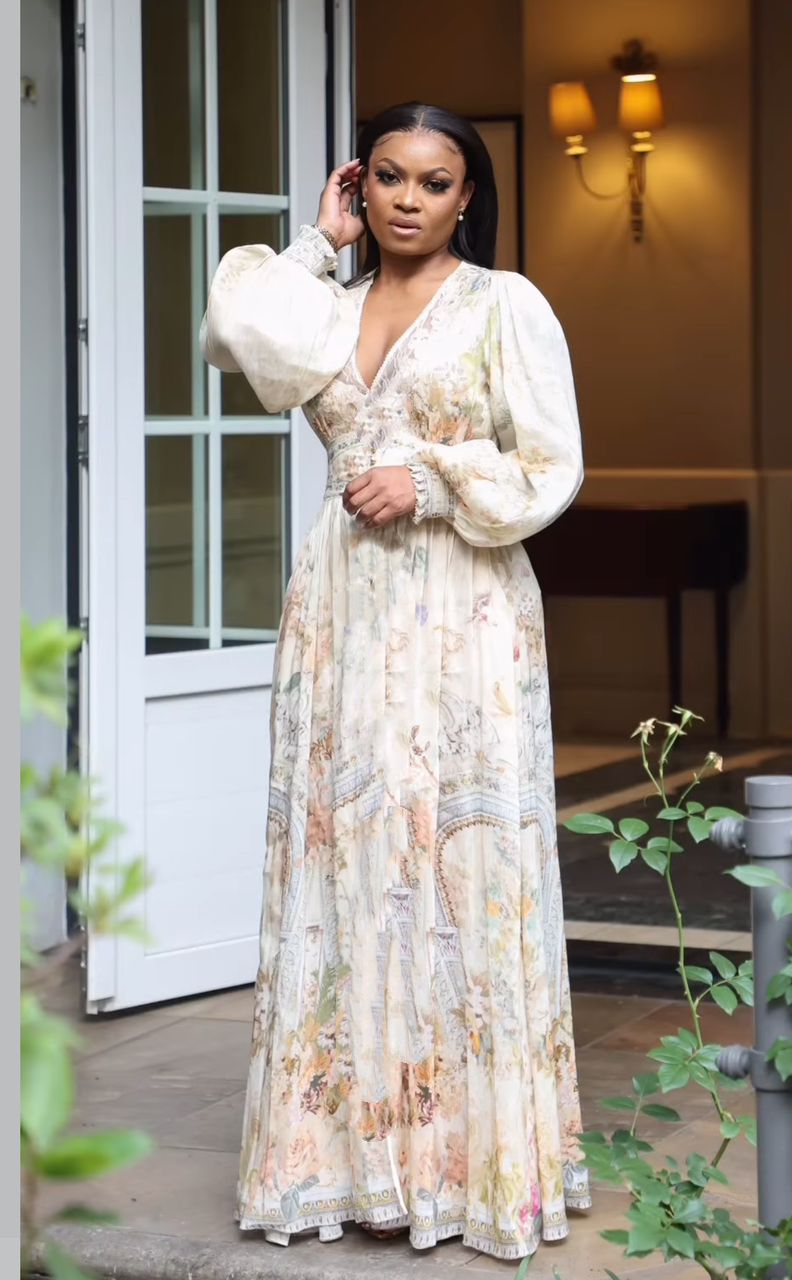 floral flare long sleeves