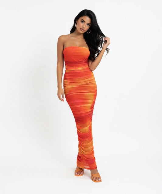 Boob tube bodycon dress