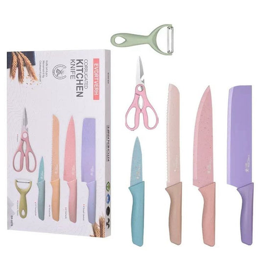 colorful sharp cutlery