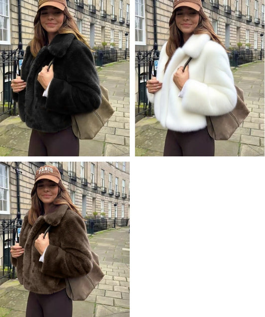 Fluffy winter jacket
