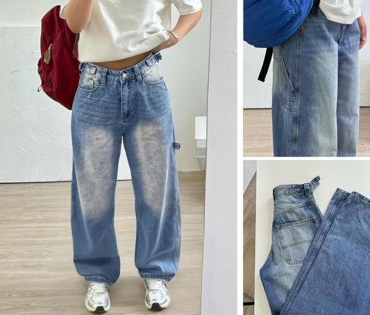 Loose fit denim jeans