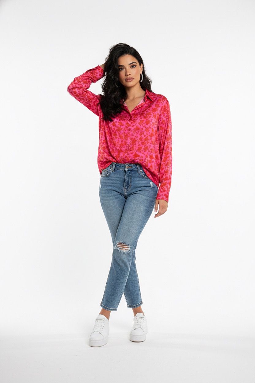 Pink Floral Shirt
