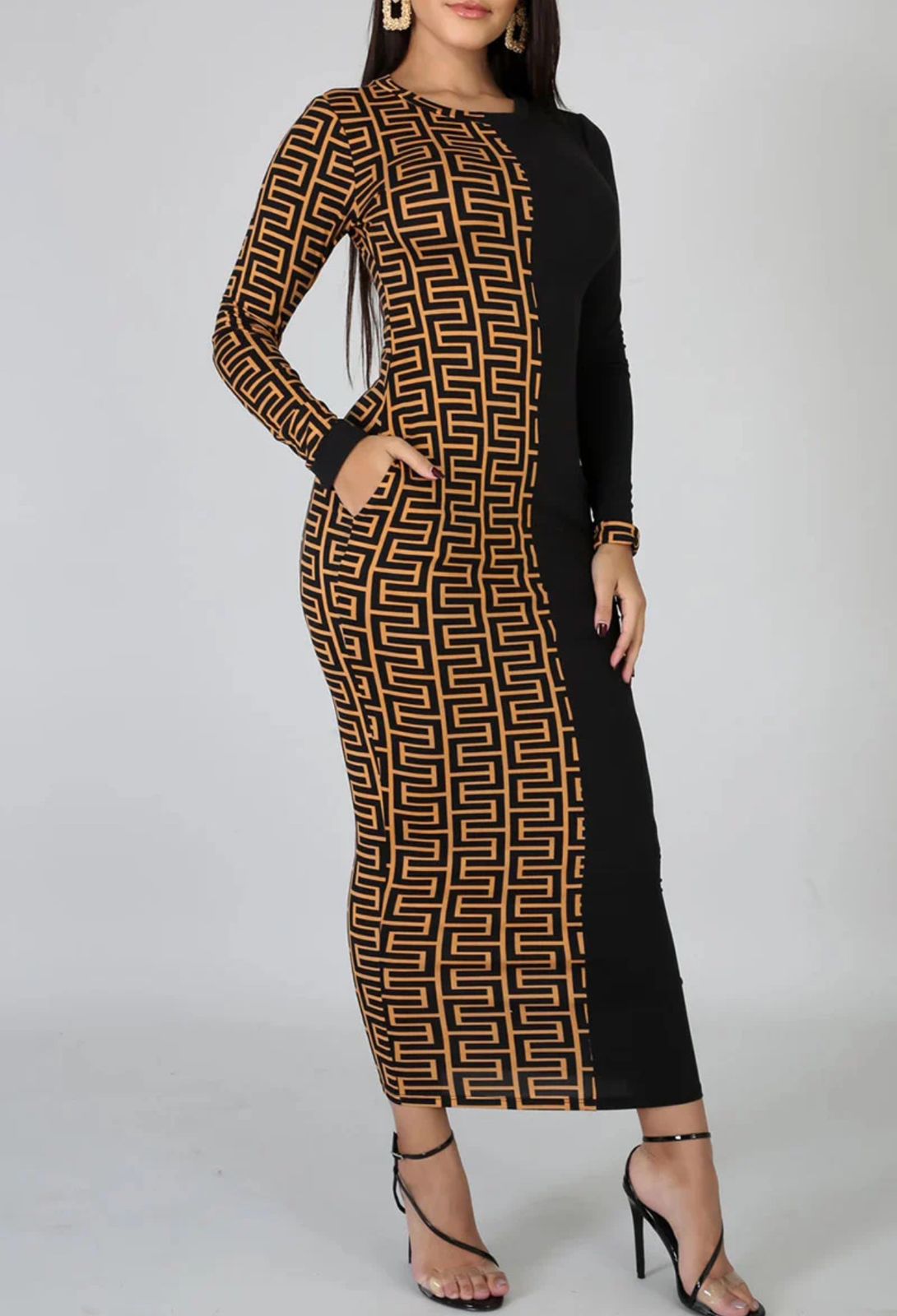 Two tone Maxi Dress