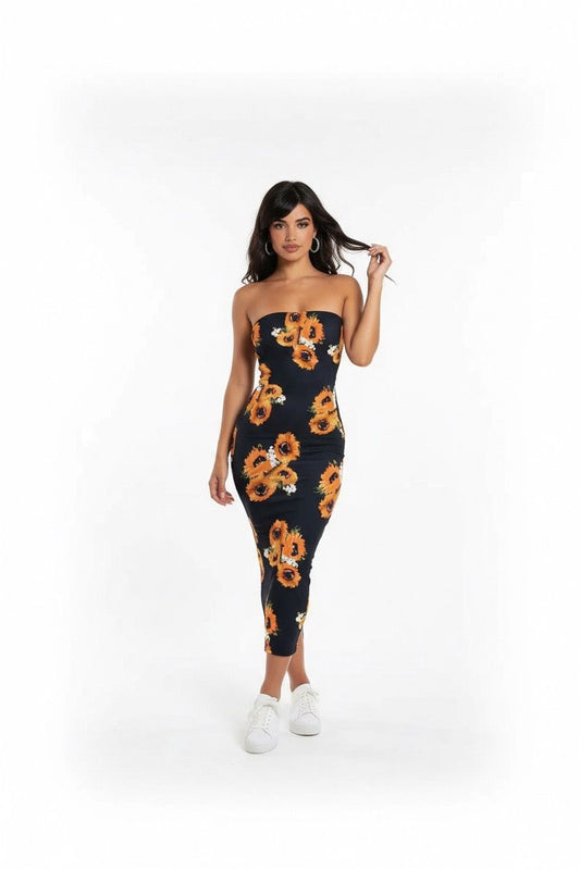 Sunflower boobtube dress