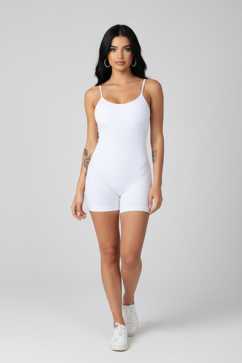 strap short jumpsuit