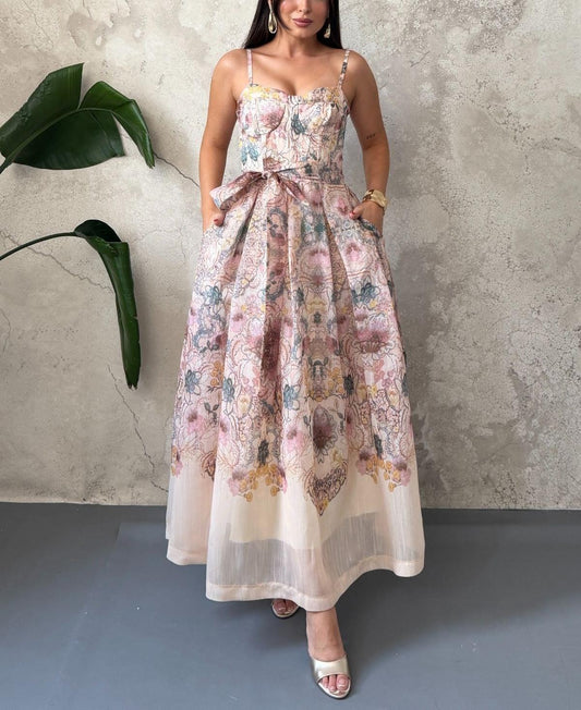 chiffon floral dress