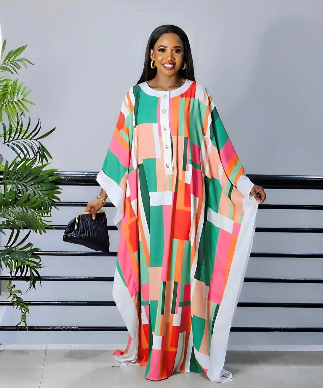 Rainbow poncho dress