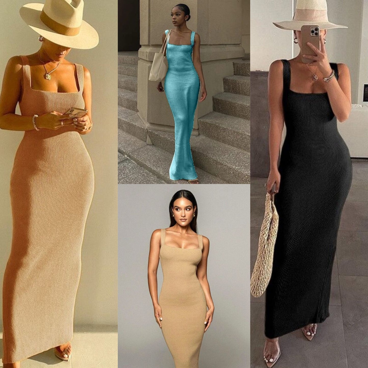 Fine ribbed sleeveless dress