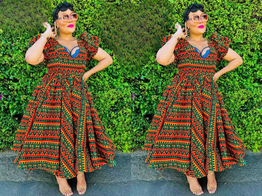 Modern african colours dress