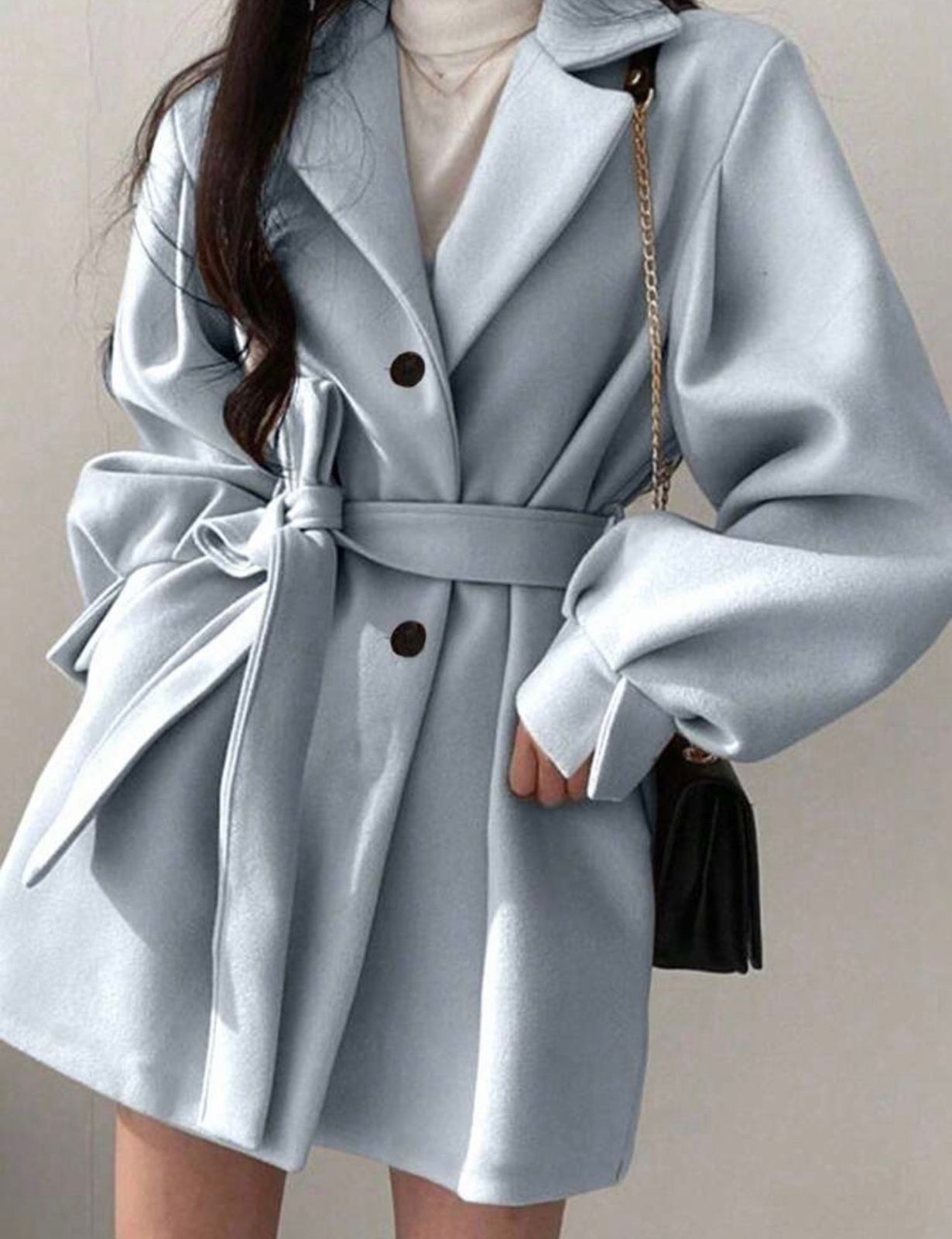short coat with belt