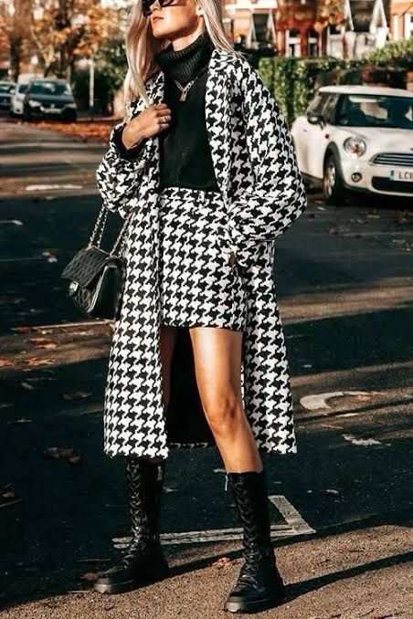 Coat & Mini skirt set