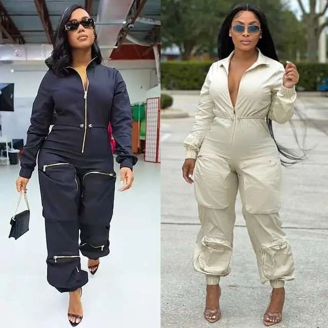 Zip up jumpsuit