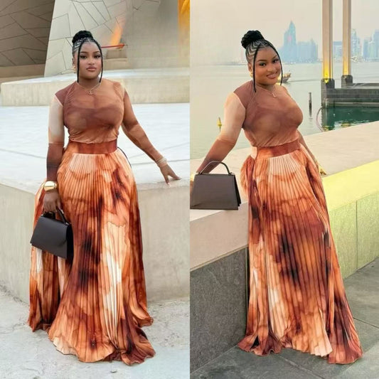 Pleated bottom dress