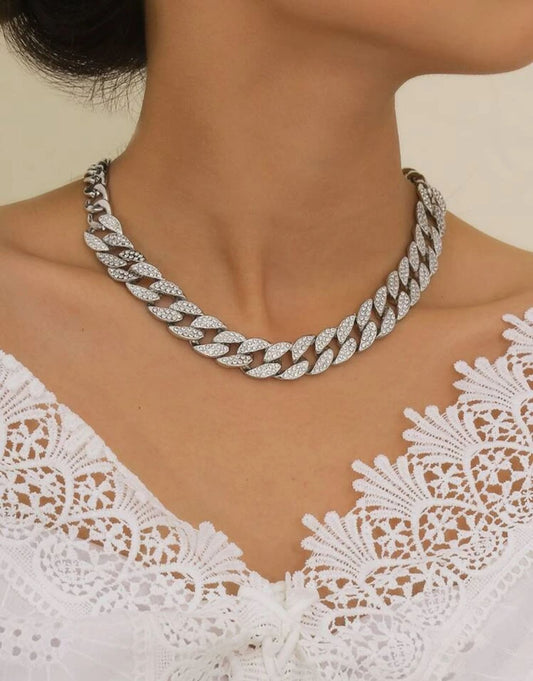 Rhinestone Chain Necklace