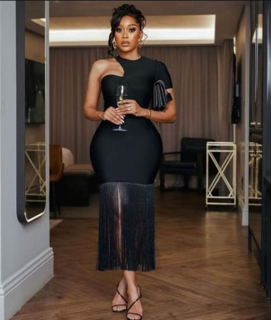 tassel bodycon dress