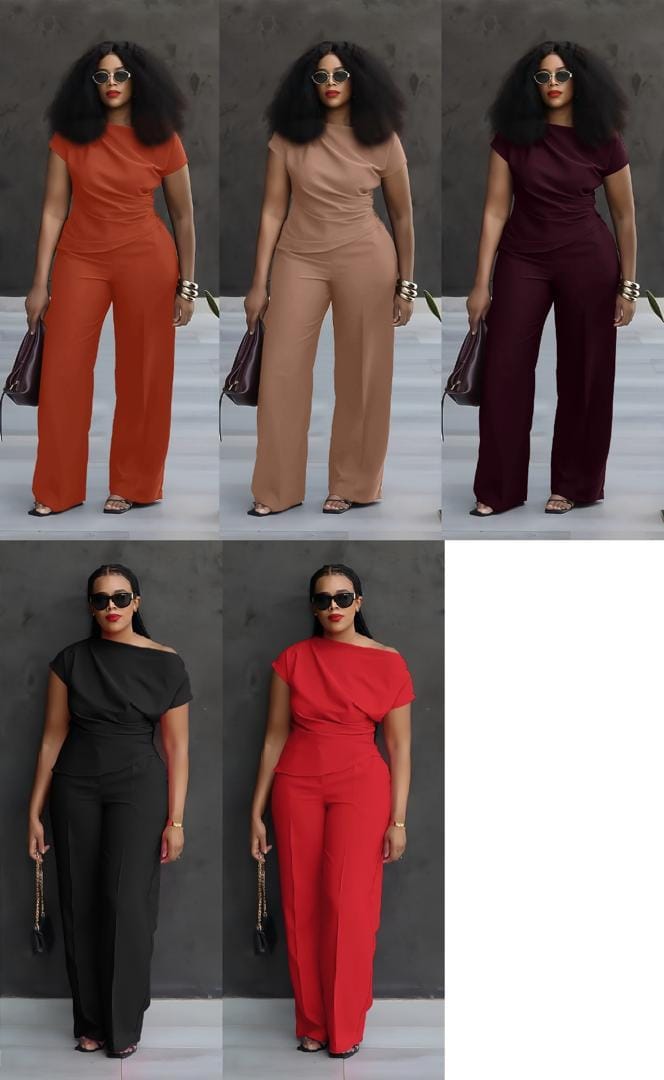 Flare pants two piece set