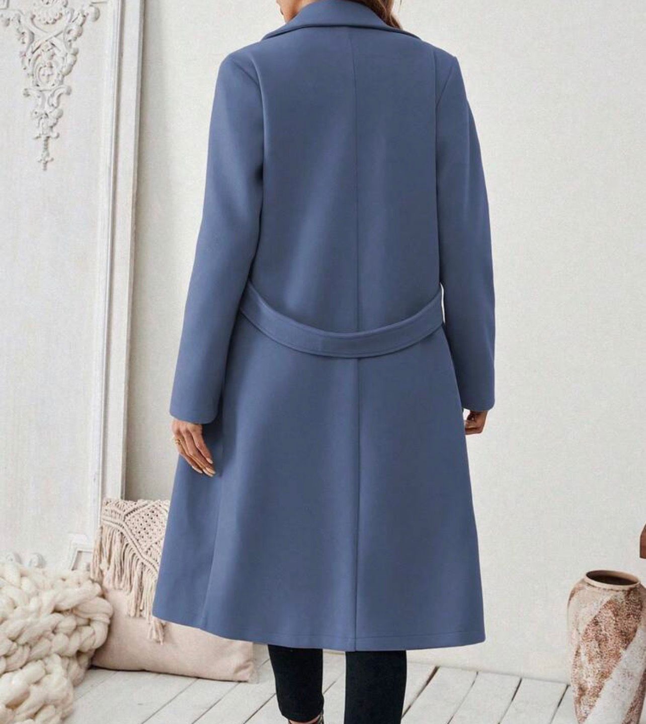 formal trench coat with belt