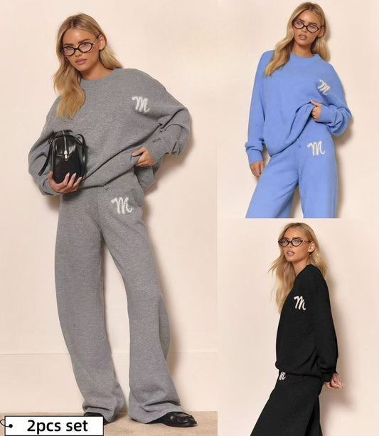 Loose warm two piece set