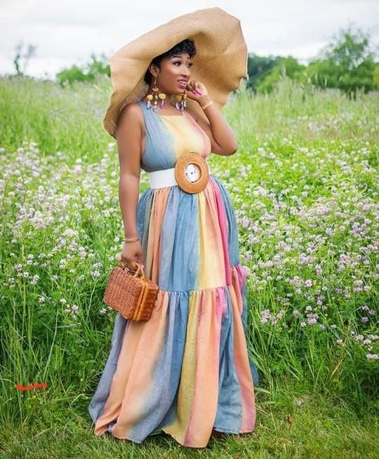 Multi color maxi dress